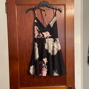 Black thigh length dress